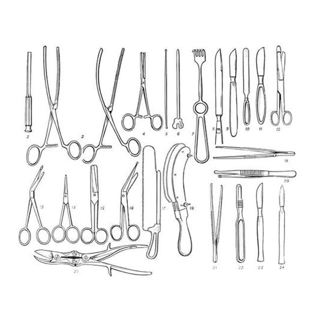 Набор секционный патологоанатомический (52 инструмента)
